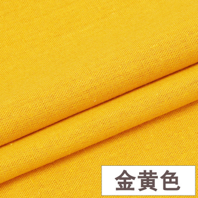 家柏饰(CORATED)棉麻布料服装面料 亚麻薄款夏季刺绣绣花衣服布料diy手工色麻布 19号金黄