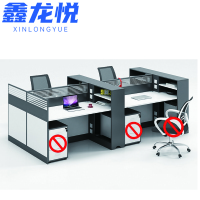 鑫龙悦屏风办公桌四人张