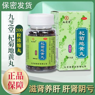 九芝堂 杞菊地黄丸 200丸/盒 浓缩丸 滋肾养肝肾阴亏眩晕耳鸣视物昏花羞明畏光迎风流泪中成药 丸剂 1盒装 官方正品