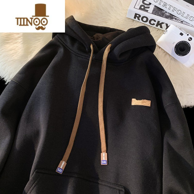 YANXU520克港风卫衣男新款美式复古宽松大码休闲连帽上衣外套