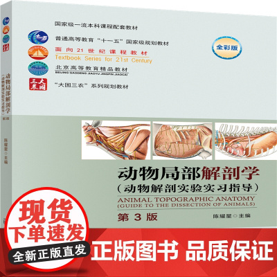 正版 动物局部解剖学 (动物解剖实验实习指导)(第3版)陈耀星主编 中国农业大学出版社店9787565532627