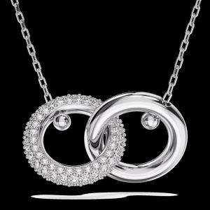 Swarovski银色铑电镀女士项链小巧精致百搭配链时尚日常饰品 Silver