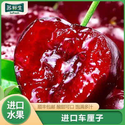 [苏鲜生]顺丰空运 美国进口车厘子 9.5R 净重5斤装 应季车厘子 新鲜水果 酸甜可口
