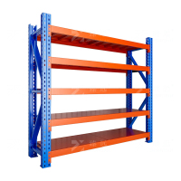 臻远 ZY4121561 重型货架置物架五层主架 蓝+橘红 2000*600*2500mm 300kg