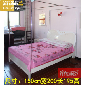 蚊帐1.8m2m米床 双人家用简约夏天1.5m床 加密老式文帐子2m2.2m高(不含支架) 三维工匠