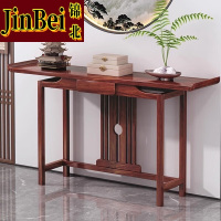 锦北玄关桌入户门厅客厅条案新中式木制供桌靠墙玄关台-140半圆款