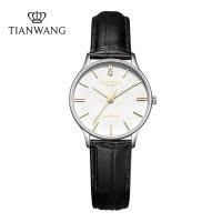 天王金标送福18K金镶钻女表休闲百搭女士手表皮带奢华石英表31331