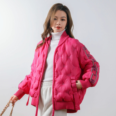 纯色冬季新款羽绒服女立领90白鸭绒时尚短款外套保暖