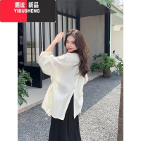 YIBUSHENG大码女装黑色背心连衣裙女胖MM气质显瘦遮肚裙子衬衣外套两件套