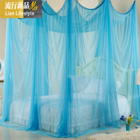 吊顶蚊帐简约1.2m单人1.8m床双人家用免安装加密老式双开蚊帐 三维工匠