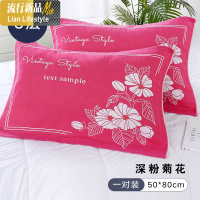 棉枕巾一对装加大加厚简约北欧棉纱布欧式情侣四季学生枕头巾 三维工匠