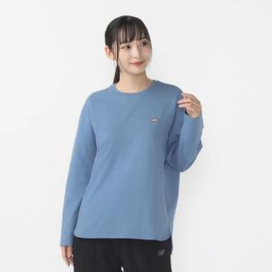 New Balance秋季新款宽松运动T恤女圆领胸前补丁百搭休闲长袖卫衣