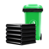 商用大号黑色环卫物业定制大垃圾袋酒店大码平口餐饮特厚大桶塑料袋欧立特 垃圾袋 4.5丝78*88cm*50个 捆