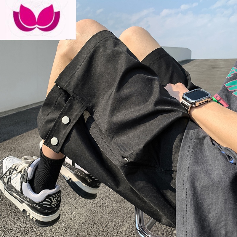 七斓美式高街cleanfit冲锋工装短裤男潮牌oversize防水六分裤子夏外穿