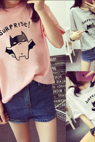 夏季韩国新款女士短袖女T恤打底衫宽松学生女装衣服