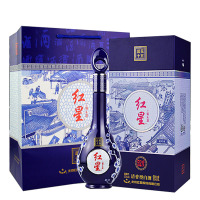 北京红星二锅头青花瓷蓝花瓷 蓝花15十五 52度 500ml2瓶送礼袋清香型 白酒