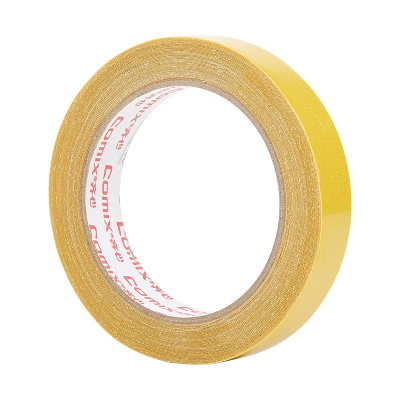 齐心BJ2010双面布基胶带20mm*10米*280μm(黄色)(1卷/袋装)