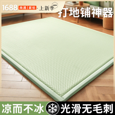 夏天季冰丝凉席地垫家用卧室打地铺神器榻榻米藤席软垫子2026新款