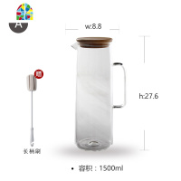 北欧玻璃冷水壶家用耐热防爆高温凉白开杯扎壶大容量水具套装冰箱 FENGHOU 耐热水杯400ml凉水壶