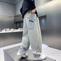 男童春装裤子2026新款儿童直筒牛仔长裤中大童春季男孩春秋款