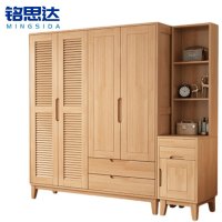 铭思达衣柜四门+边柜台