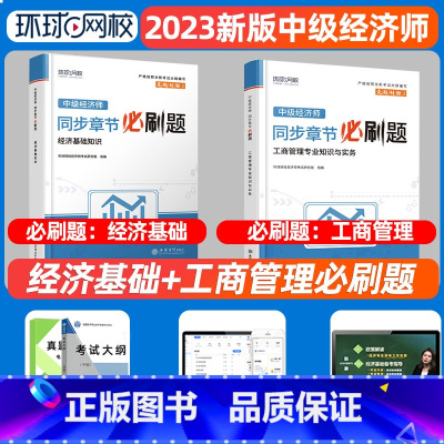[工商+基础]必刷题 [正版]环球网路学院中级经济师2024年历年真题试卷题库2024经济基础知识人力资源管理师建筑与房