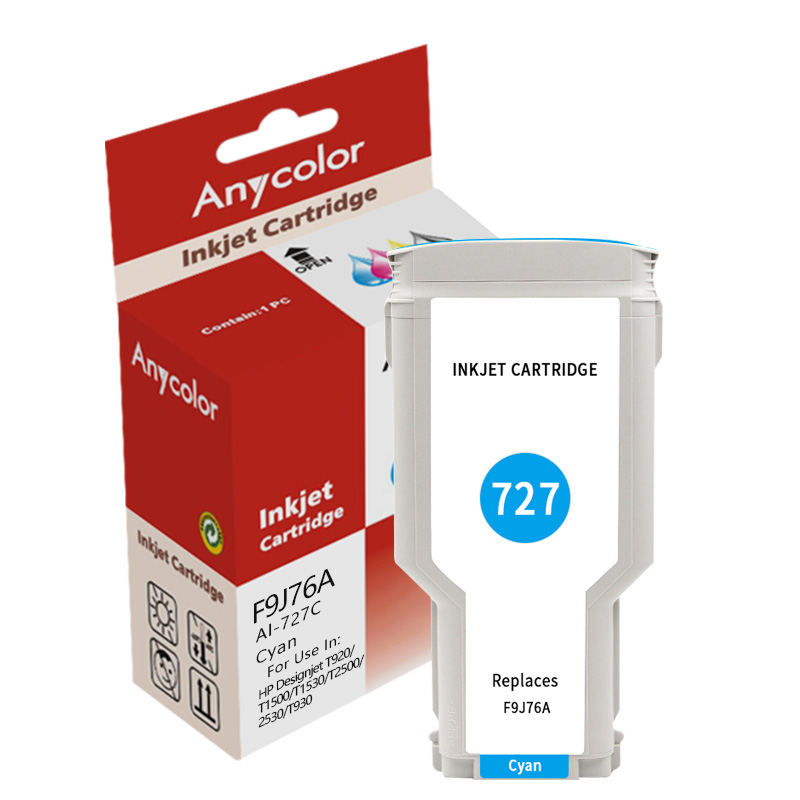 欣彩 727号墨盒 AI-727C 青色 F9J76A适用惠普HP Designjet T920 T1500 T1530