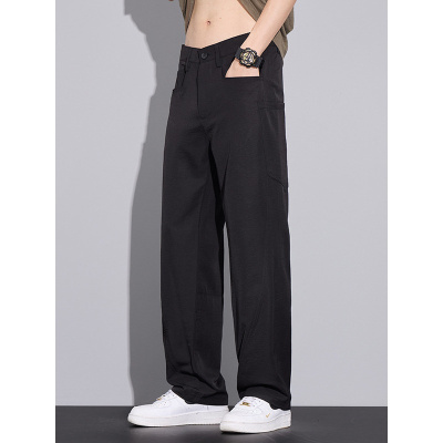 速干大口袋裤子男款休闲裤宽松有型直筒运动美式工装裤上