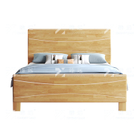 臻远 ZY4022927 榉木色实木床1.2米单人床