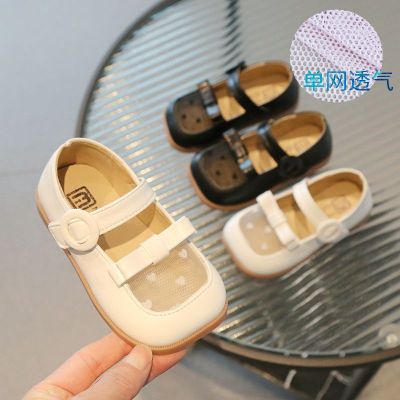 儿童皮鞋2026年夏季新款单网透气爱心女童公主鞋女宝单鞋童鞋