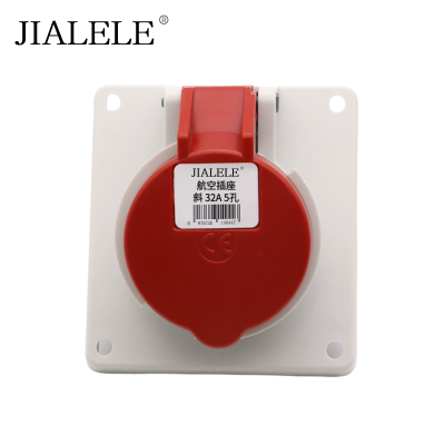 JIALELE 航空插座 斜32A 5孔 个