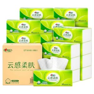 心相印抽纸 云感柔肤 3层100抽*24包真M码 纸巾 整箱销售DT18100