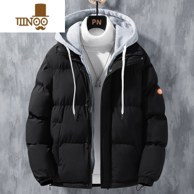 YANXU男士2023新款潮牌假棉衣外套宽松大码连帽男生面包棉服