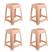 美帮汇塑料凳子加厚成人餐桌凳高板凳时尚创意方凳浴室防滑凳椅家用