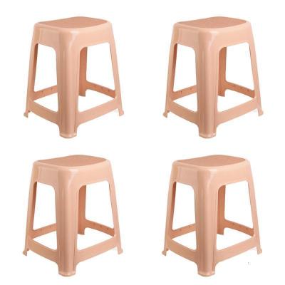 美帮汇塑料凳子加厚成人餐桌凳高板凳时尚创意方凳浴室防滑凳椅家用