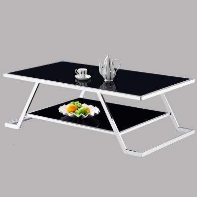 办公家具 商务组合茶几可家用洽谈茶几 玻璃双层组合茶几 651