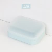 磨砂盖防潮带盖肥皂盒家用可沥水皂盒塑料大号香皂盒双层简约皂架 三维工匠 粉色1个+蓝色1个