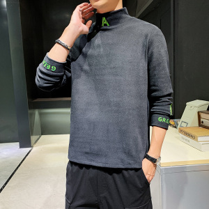 男士长袖T恤德绒秋季新款日系潮牌百搭时尚保暖打底衫上衣服