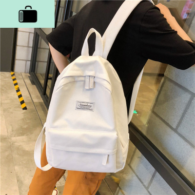 简约森系初中生双肩包女ins风百搭时尚大学生书包女韩版高中背包NEW LAKE