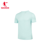 乔丹(QIAODAN) 男款针织短袖T恤衫 夏季速干冰感防晒衣KHS33251147 云水蓝L