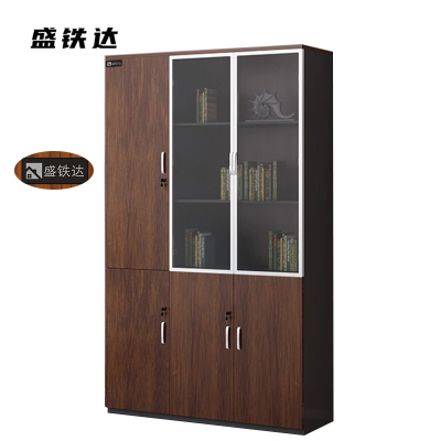 盛铁达 胡桃色铝合金文件柜1200*400*2000mm STD-XXKG18 张
