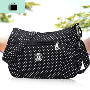 波点加大饺子包新款单肩包防水斜挎包牛津布尼龙女包包大容量女包NEW LAKE女士单肩包