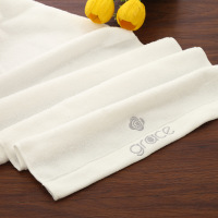 洁丽雅毛巾精品棉毛巾吸水面巾 白色 [80*36CM]1条装