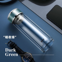 物生物 茗爵玻璃杯 暗夜绿320ml