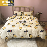 少女心卡通棉四件套棉床上三件套儿童学生宿舍床单双人被套 三维工匠
