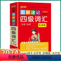 [正版]2024新版图解速记四级词汇乱序版 小本词汇便携口袋工具书英语四级考试词根+联想四级英语单词高频词汇考试口袋书