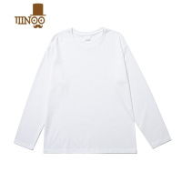 YANXU男道240G纯色长袖T恤男生潮牌宽松显瘦圆领学生套头上衣