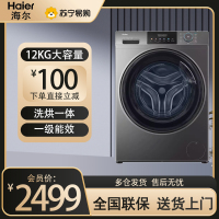 海尔(Haier)超越系列 12公斤 变频 洗干一体机 滚筒洗衣机 大容量 大筒径 除菌除螨 XQG120-HL50DS