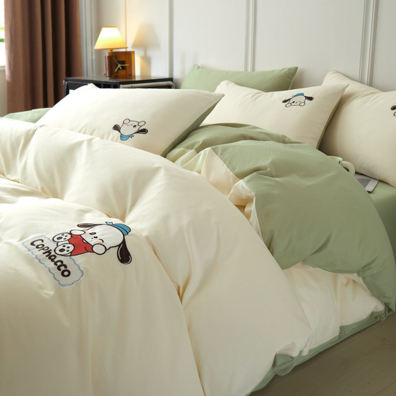 全棉床上四件套2026新款纯棉被套床单被罩宿舍床笠三件套