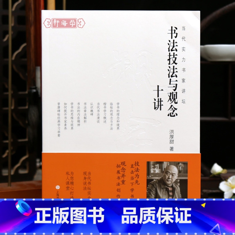 书法技法与观念十讲 [正版]学海轩书法技法与观念十讲当代实力书家讲坛洪厚甜楷书毛笔书法理论知识学书理念学习概述临帖方法魏